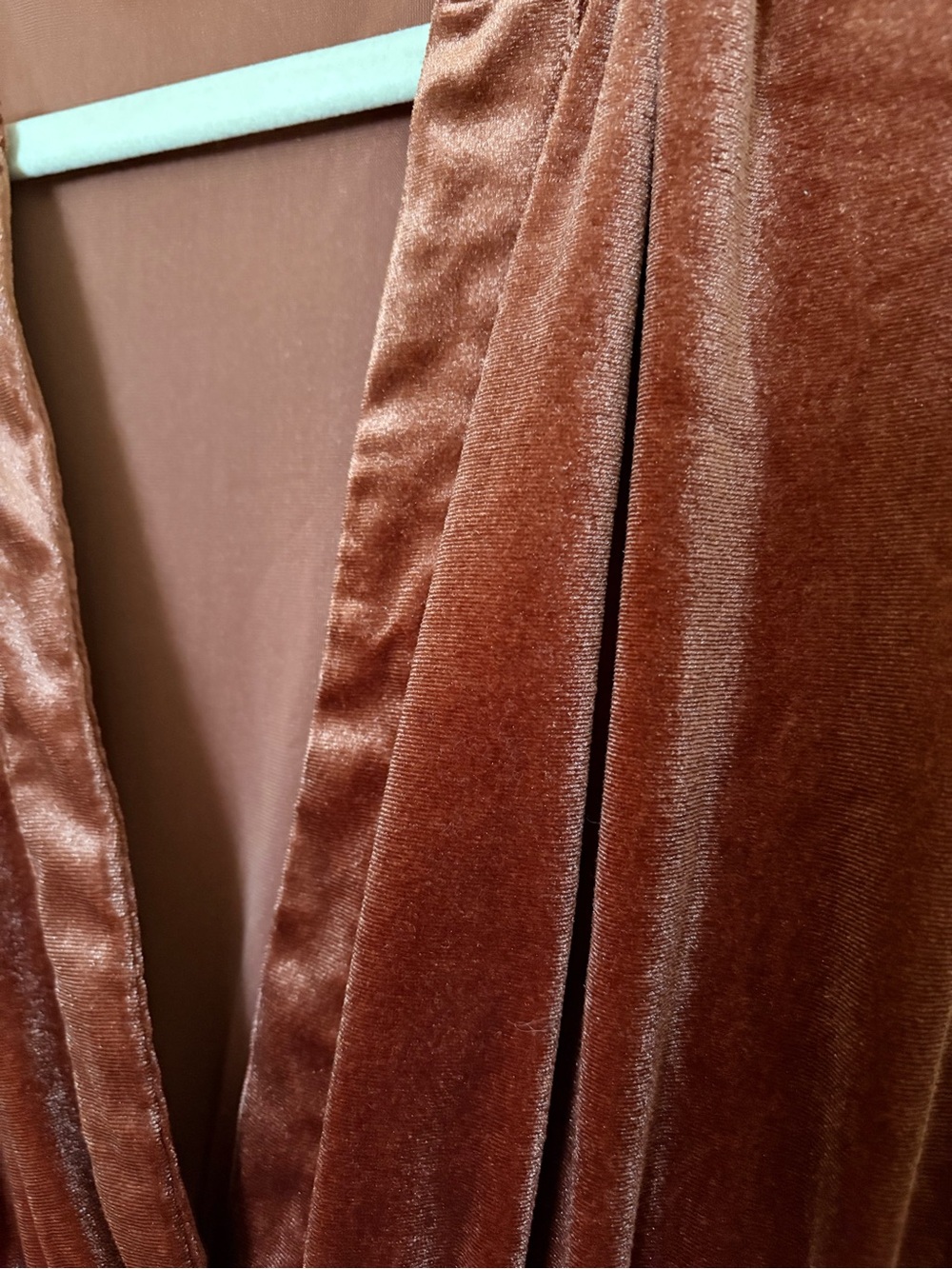 Baltic Born Rust Velvet V-Neck Maxi Dress - Picture 3 of 5